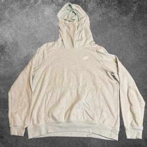 Nike Cowl Neck Hoodie Mens L Teal Pullover Swoosh Minimal Streetwear Athleisure